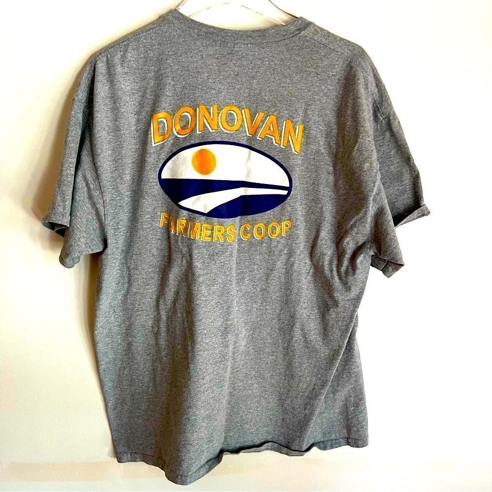 • FARM T-shirt Asgrow Dekalb seed Donovan Farmer Co-op Grain Elevator Illinois •